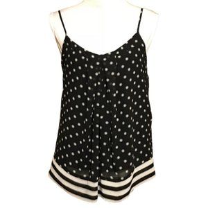 NY&Co Spaghetti Strap Top Black/Light Ivory